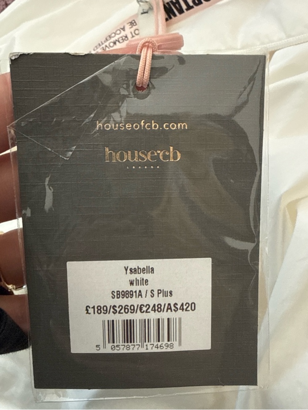 NWT HOUSE OF CB Ysebella dress White Midi Dress - Picture 4 of 4